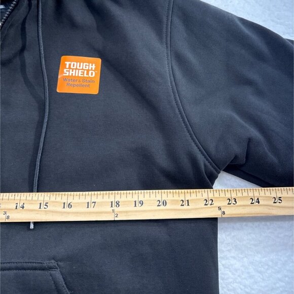 Ridgecut Sherpa Lined Full Zip Hooded Sweat Jacket Black Workwear Outdoor Mens M - Picture 10 of 12